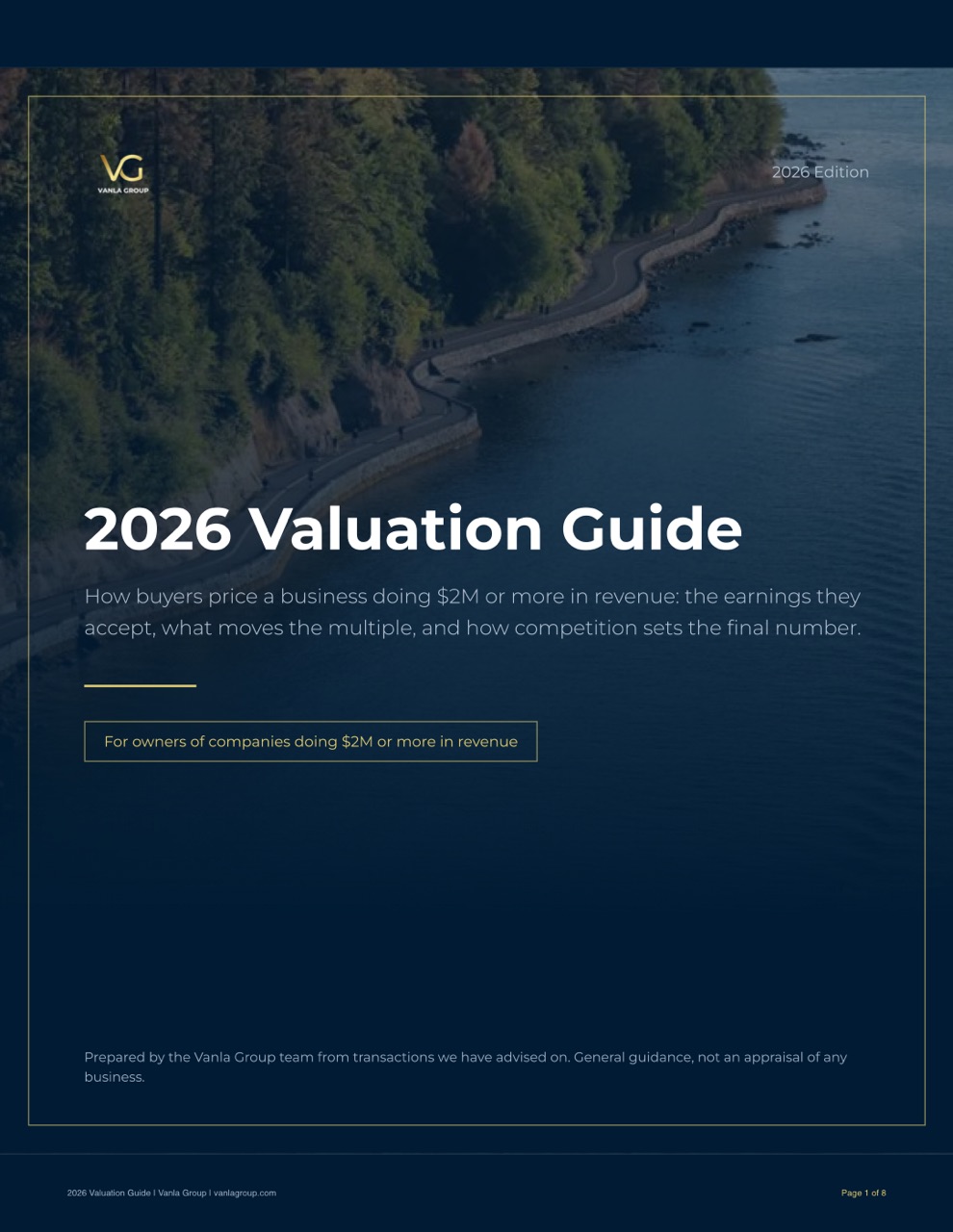 First page of the 2026 Valuation Guide